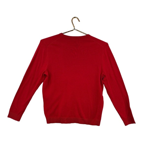 Alfani Mens V Neck Pullover Sweater, Cherry Candy Red, Size Large - Picture 2 of 10